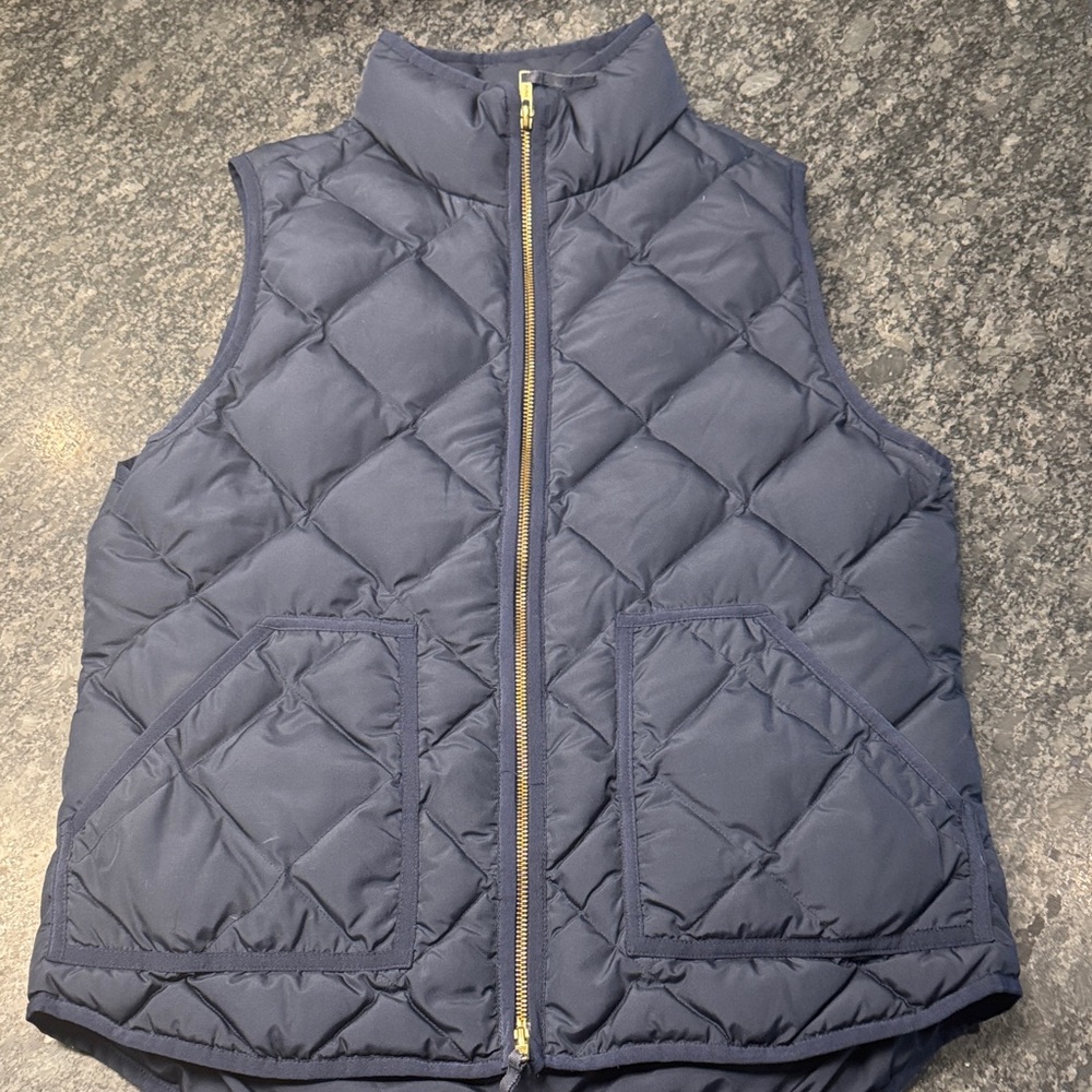 J. Crew Blue Quilted Vest